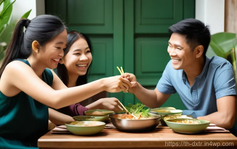 스마트폰 의존성 줄이기 위한 실천 방법 - **Prompt: Joyful Thai Family Dinner, Screen-Free Connection**
    "A joyous Thai family, consisting ...