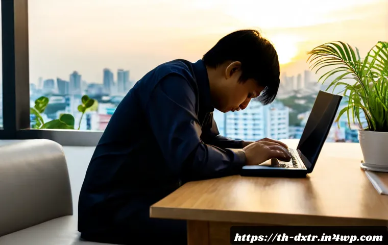 Home 29 디지털 번아웃 예방을 위한 일과 삶의 균형 - Photorealistic Thai remote worker in a bright Bangkok apartment, calmly closing a laptop on a tidy w...